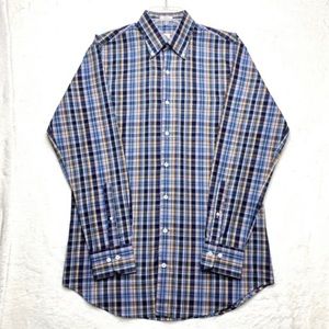 Peter Millar Plaid Shirt Long Sleeve Medium Great Condition.